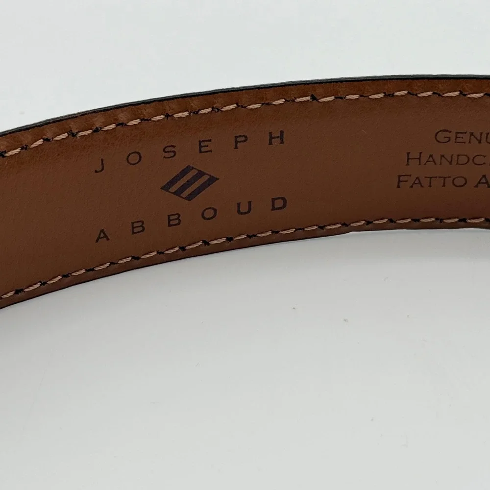Joseph‎ Abboud Leather Belt 36 Black Brown Italy 1.75